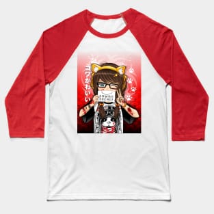 Anime Cat Girl Baseball T-Shirt